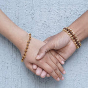 Gold Plated Modern + Elemental Rudraksha Bracelet Combo