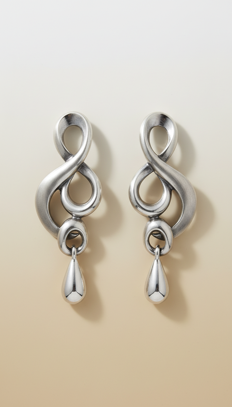 Sterling Silver Statement Earrings